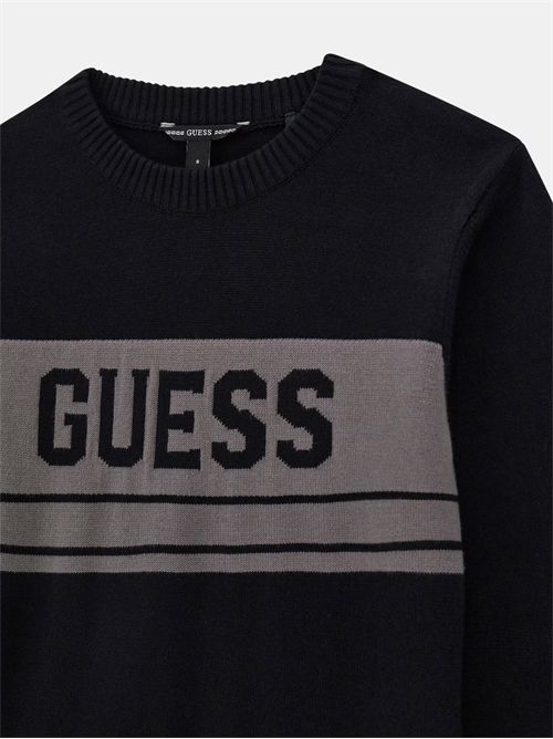 Maglione logo ricamato GUESS | L5YR01Z0140/JBLK